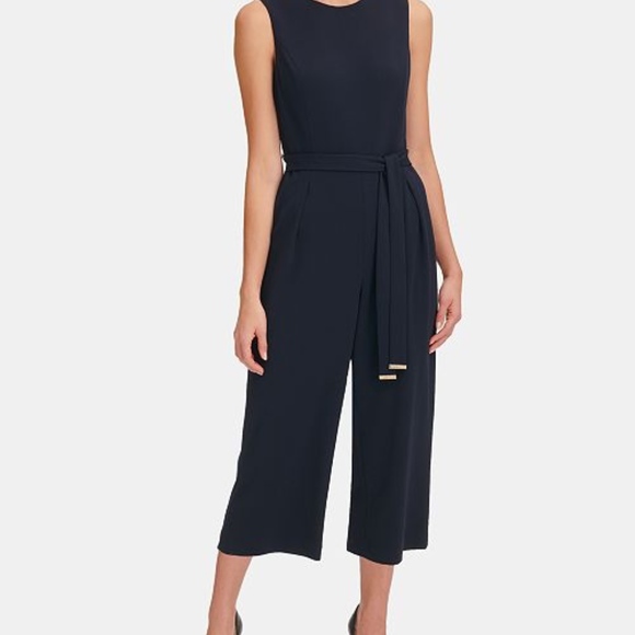 Tommy Hilfiger Other - Tommy Hilfiger Belted Cropped Jumpsuit (Sz 2)